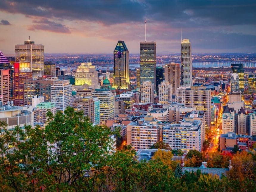 Tourisme Montréal vue de la ville