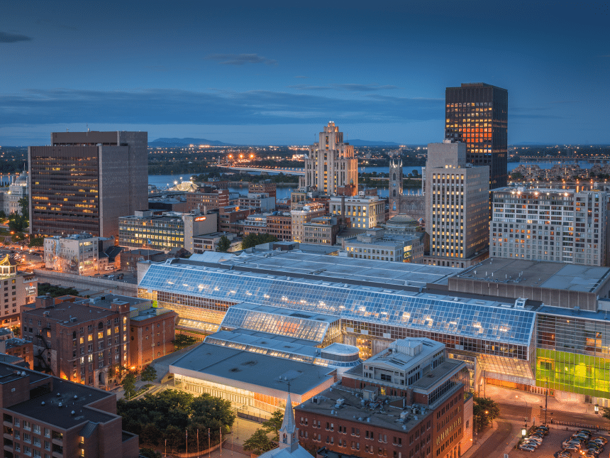 Tourisme Montréal vue de la ville