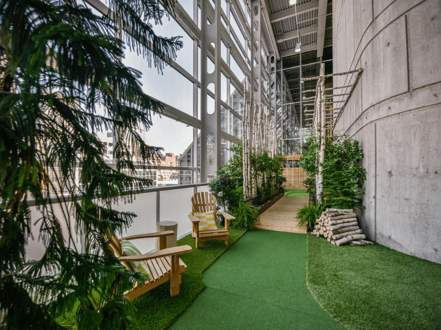 Espace thématique nommé le Chalet situé au Palais des congrès de Montréal