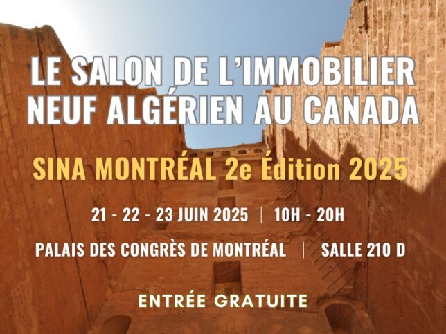 SINA - Le Salon de l'immobilier neuf algérien au Canada