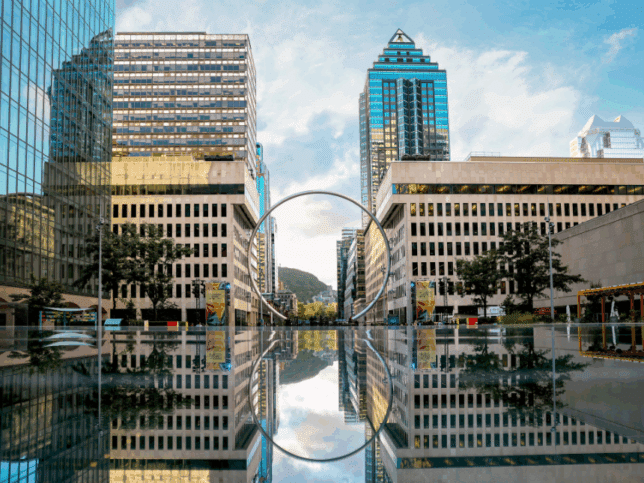 The Ring of Place Ville Marie in downtown Montréal