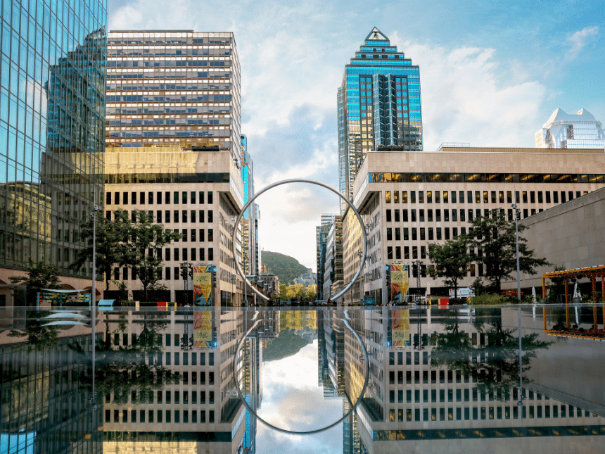 The Ring of Place Ville Marie in downtown Montréal