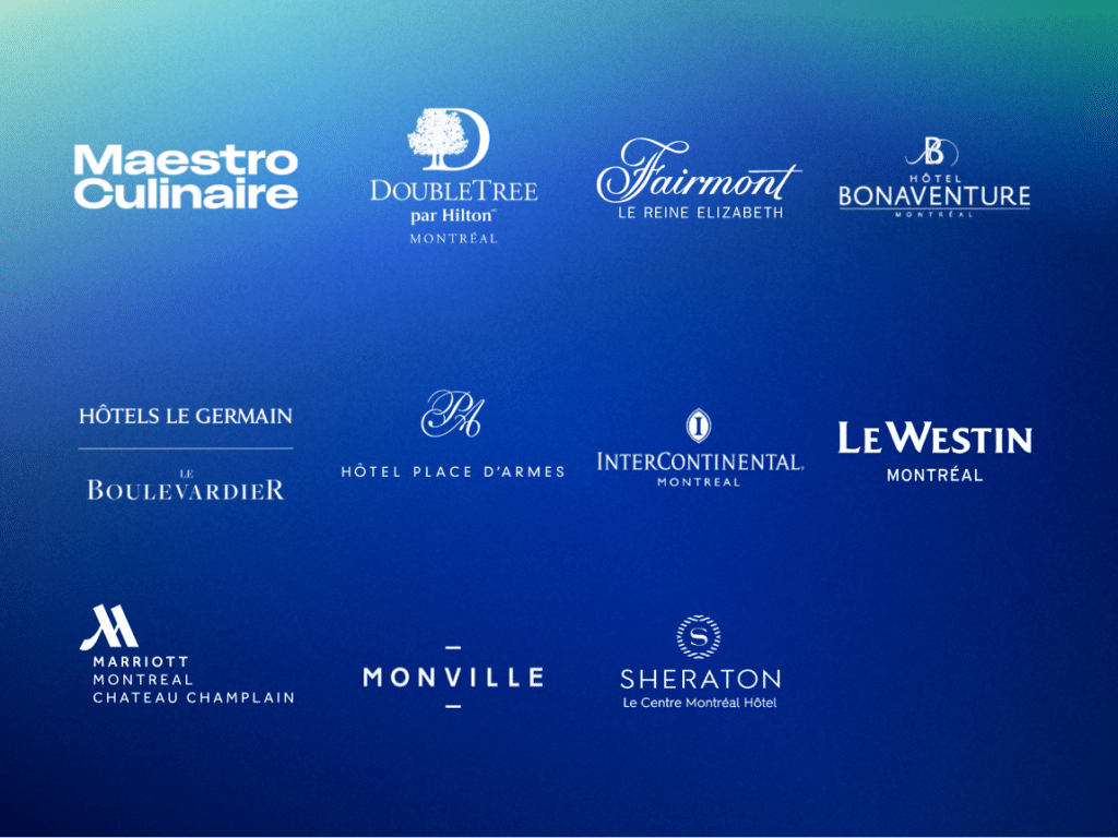 The logos of all hotels and restaurants participating in the 2026 Gala's Gastronomic Symphony