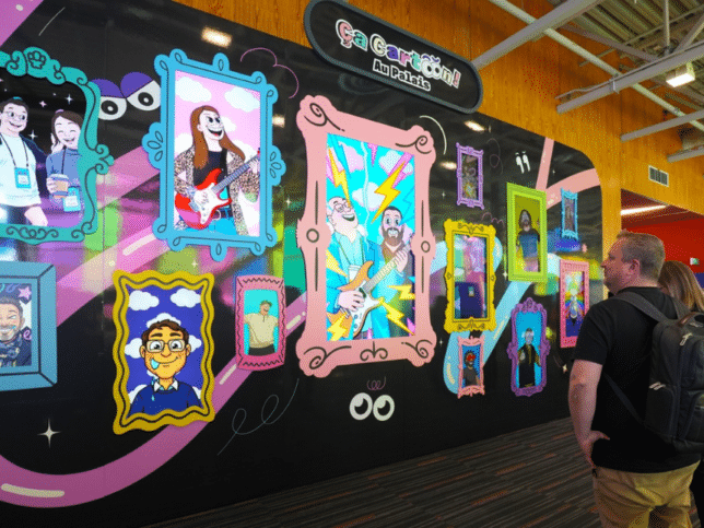 Installation "Ça Cartoon au Palais !" pendant E-AI 2026