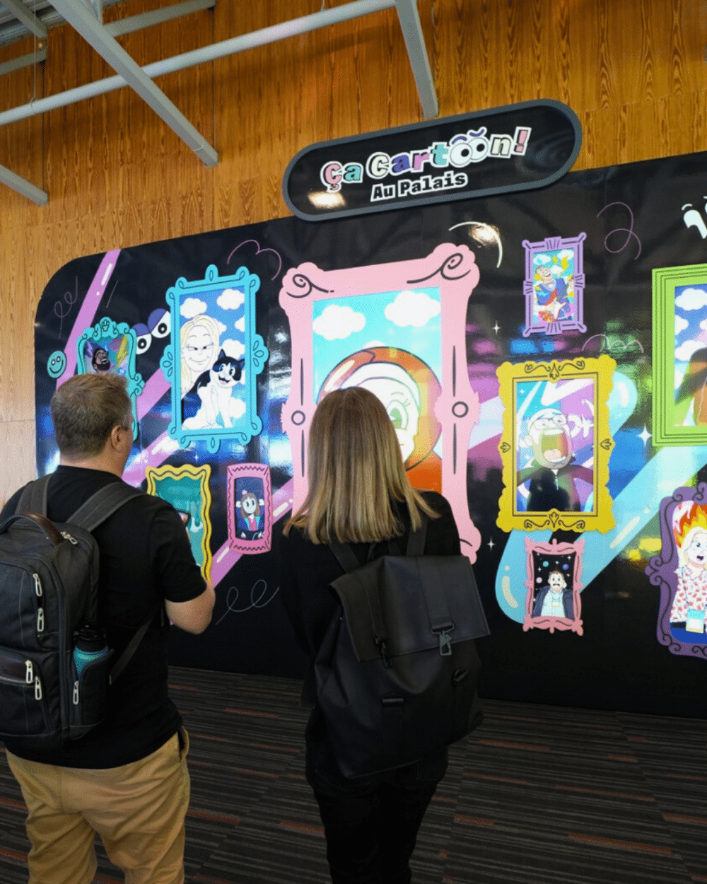 Installation Ça Cartoon au Palais