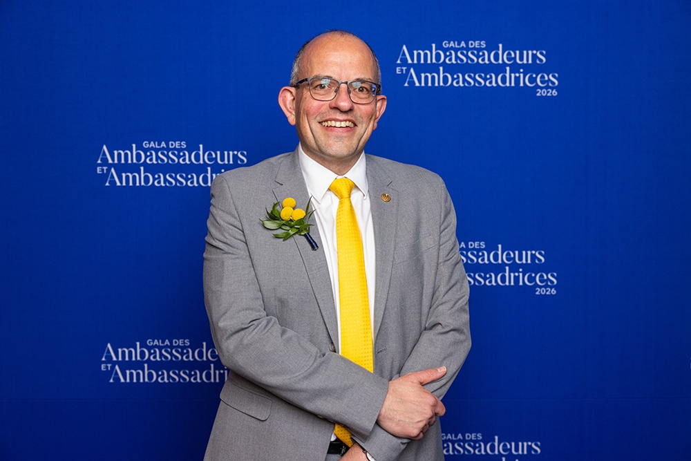 Pr Fabrice Labeau, Grand Ambassadeur du Palais, pendant le Gala 2026.
